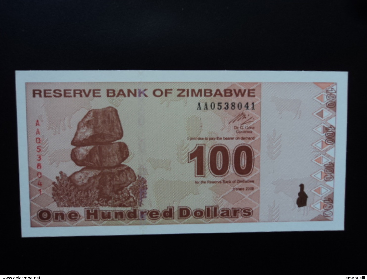 ZIMBABWE : 100 DOLLARS   2.2.2009   P 97   SPL+ - Simbabwe