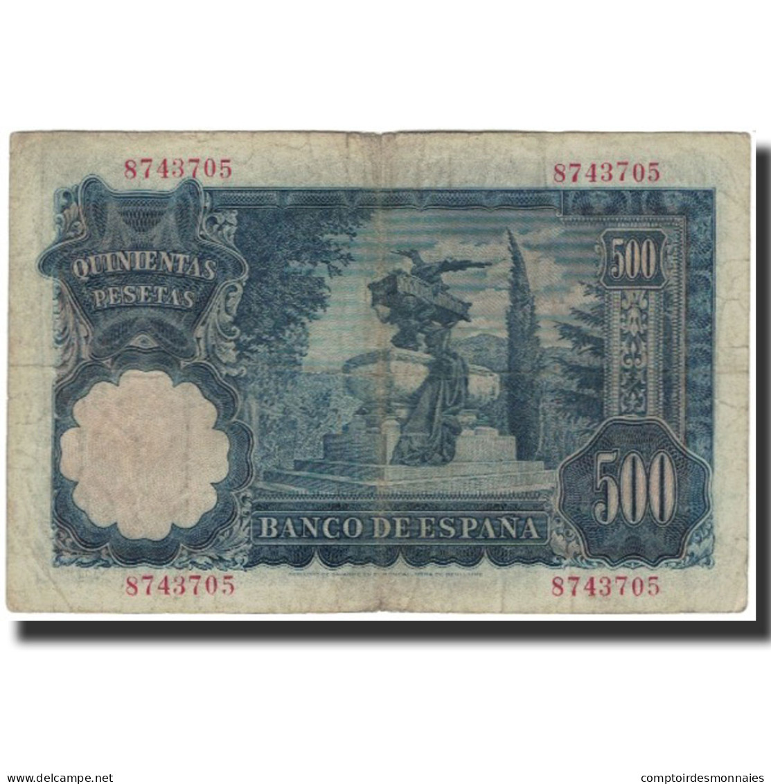 Billet, Espagne, 500 Pesetas, 1951-11-15, KM:142a, TB - 500 Pesetas