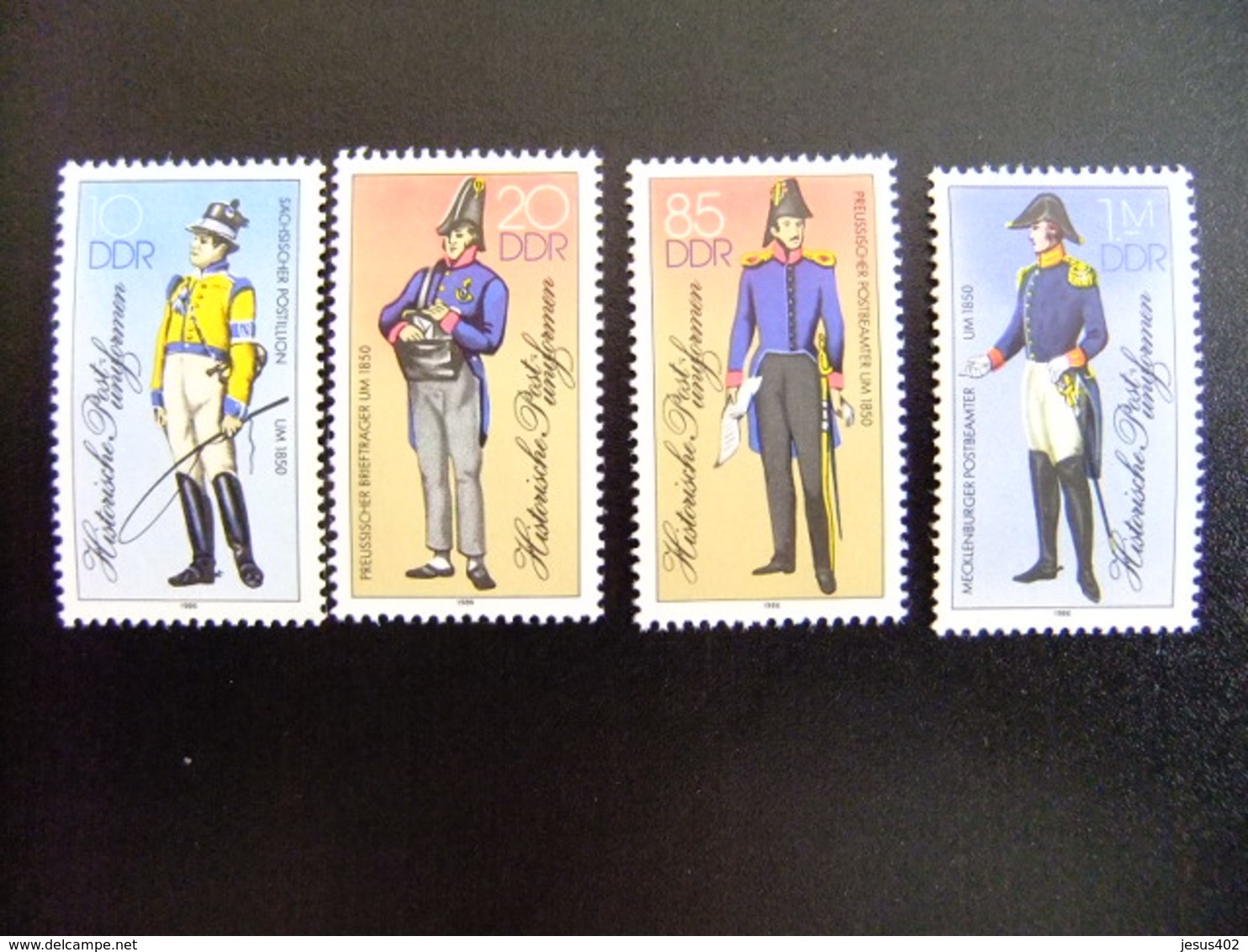 ALLEMAGNE ORIENTALE DDR 1986 UNIFORMES De CORREOS Yvert 2620 / 23 ** MNH - Otros & Sin Clasificación