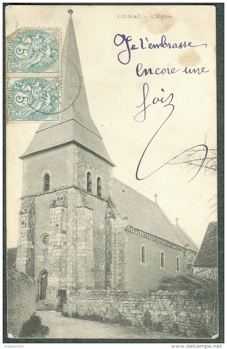 36 - Indre - Lignac, L' église - Autres & Non Classés