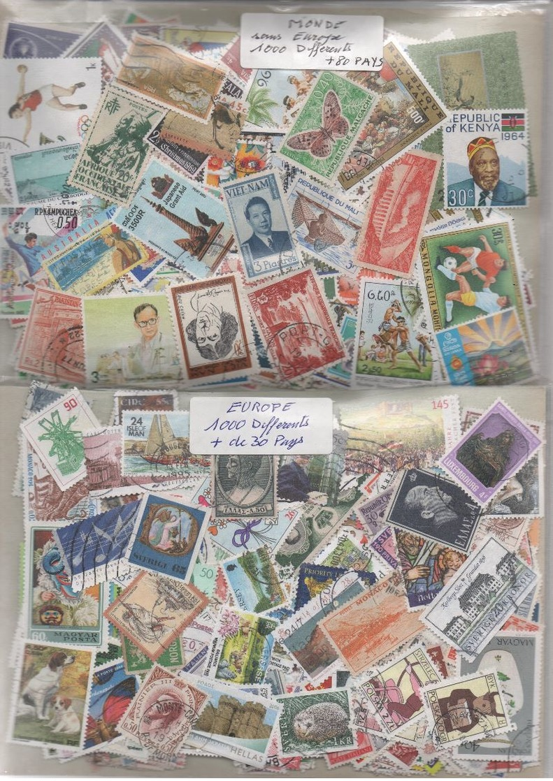 MONDE  2000 - Vrac (min 1000 Timbres)