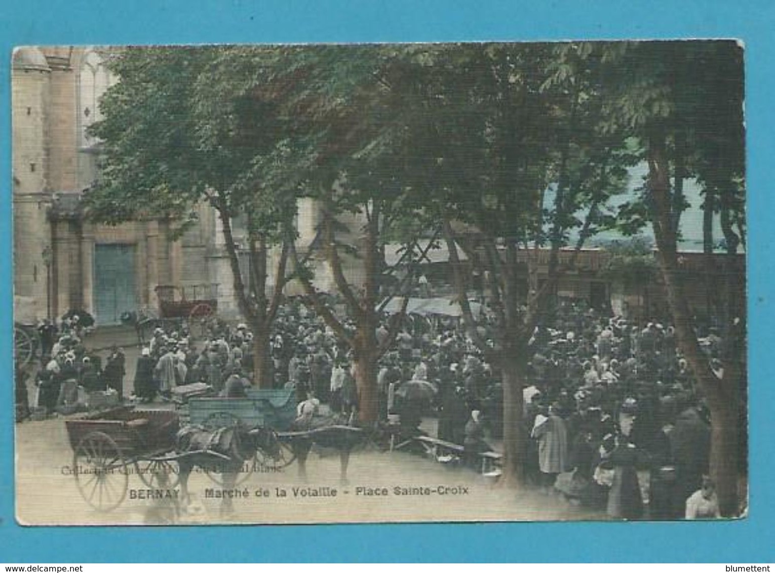 CPA Toilée - Marché De La Volaille Place Sainte-Croix BERNAY 27 - Bernay