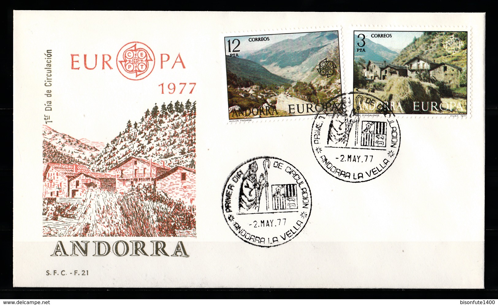 Andorre Espagnol 1977 : FDC - Oblitérés