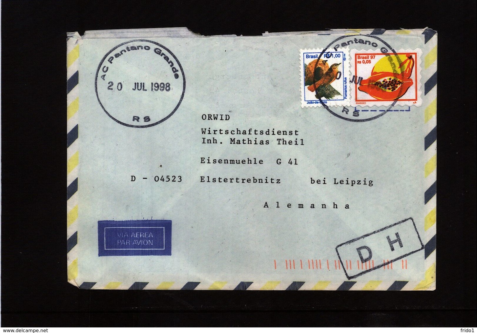 Brazil 1998 Interesting Airmail Letter - Covers & Documents