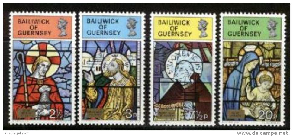 GUERNSEY, 1973, Mint Never Hinged Stamp(s), Christmas, 84-87,  M5135 - Guernsey