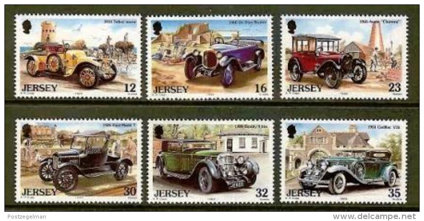 JERSEY, 1988, Mint Never Hinged Stamp(s), Vintage Cars, 457-462, M4302 - Jersey