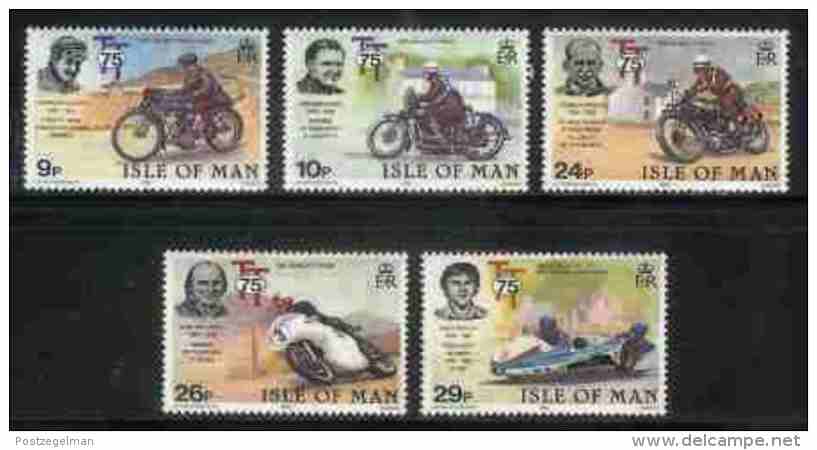 ISLE OF MAN, 1982, Mint Never Hinged Stamp(s), Trophy Motor Cycle, 208-212 M4850 - Isle Of Man