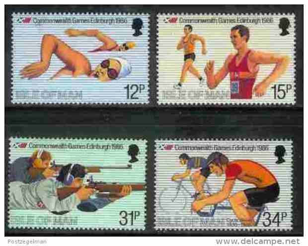 ISLE OF MAN, 1986, Mint Never Hinged Stamp(s), Commonwealth Games , 298-301, M4870 - Isle Of Man