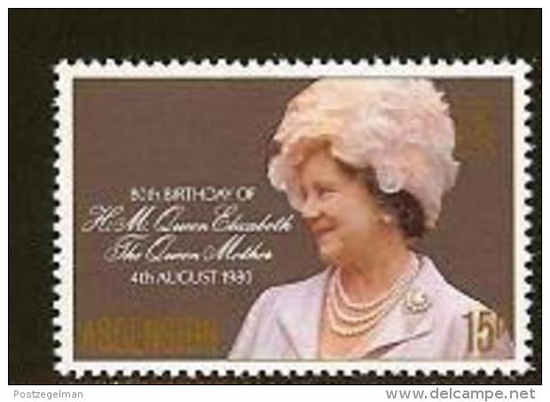 ASCENSION, 1980, Mint Never Hinged Stamp(s), Queen Mother, 263, M2064 - Ascension