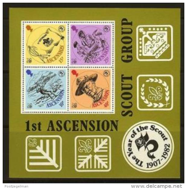 ASCENSION, 1982, Mint Never Hinged Stamp(s), Scout Groups, Block 13, M2320 - Ascension