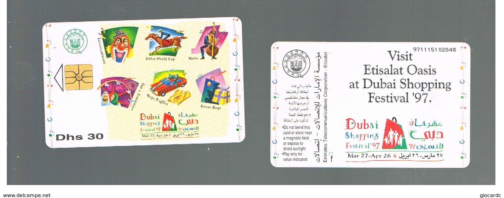 EMIRATI ARABI UNITI (UNITED ARAB EMIRATES) -1997 DUBAI SHOPPING FESTIVAL - USED - RIF.  10441 - Advertising