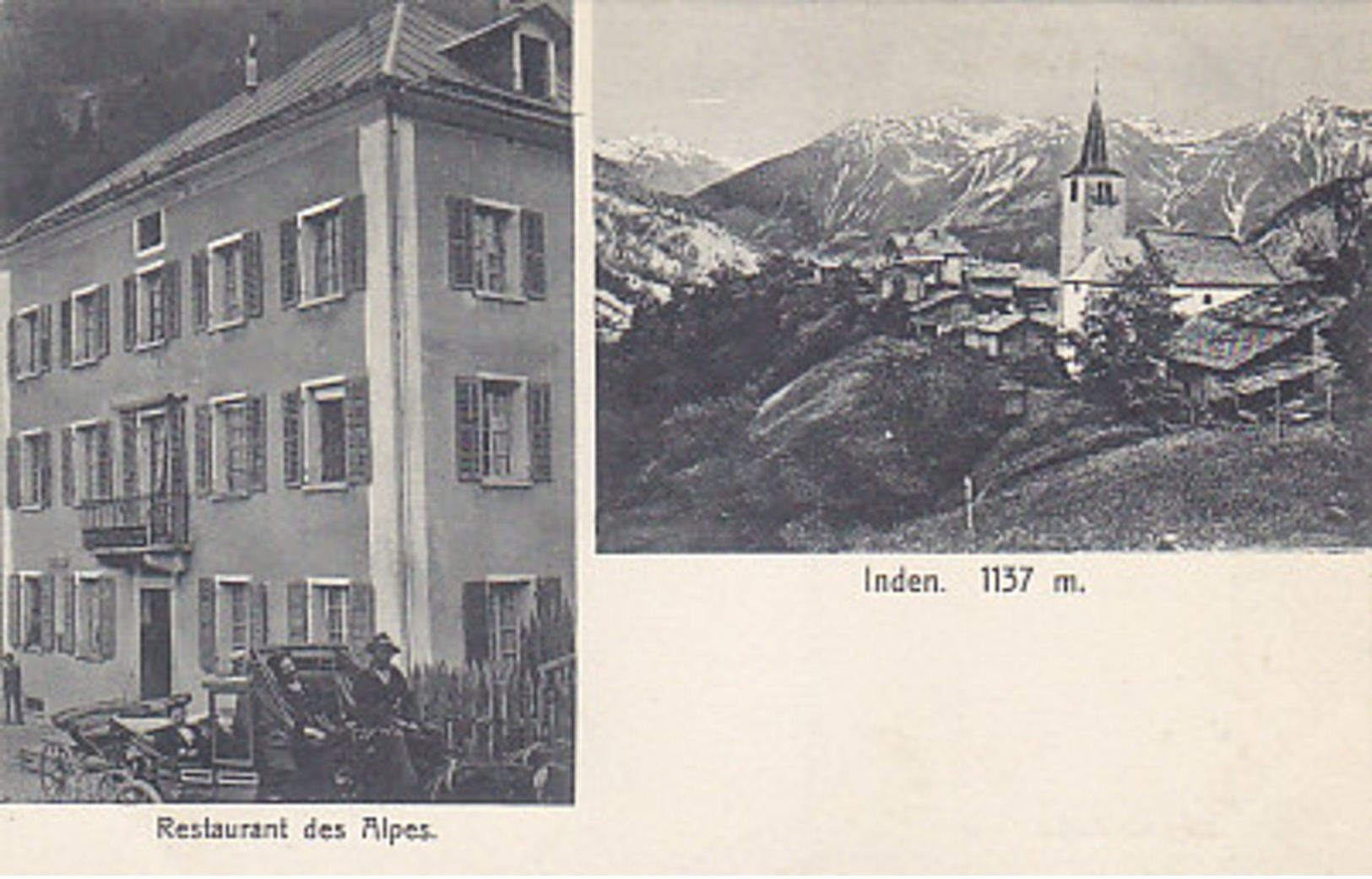 Inden - Restaurant Des Alpes Mit Kutsche            (P-131-50204) - Inden