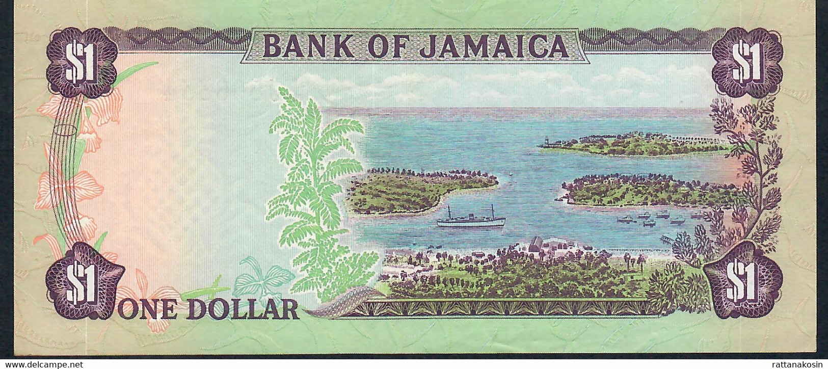 JAMAICA P64a 1 DOLLAR 1982 #FJ Signature 5   AU - Giamaica