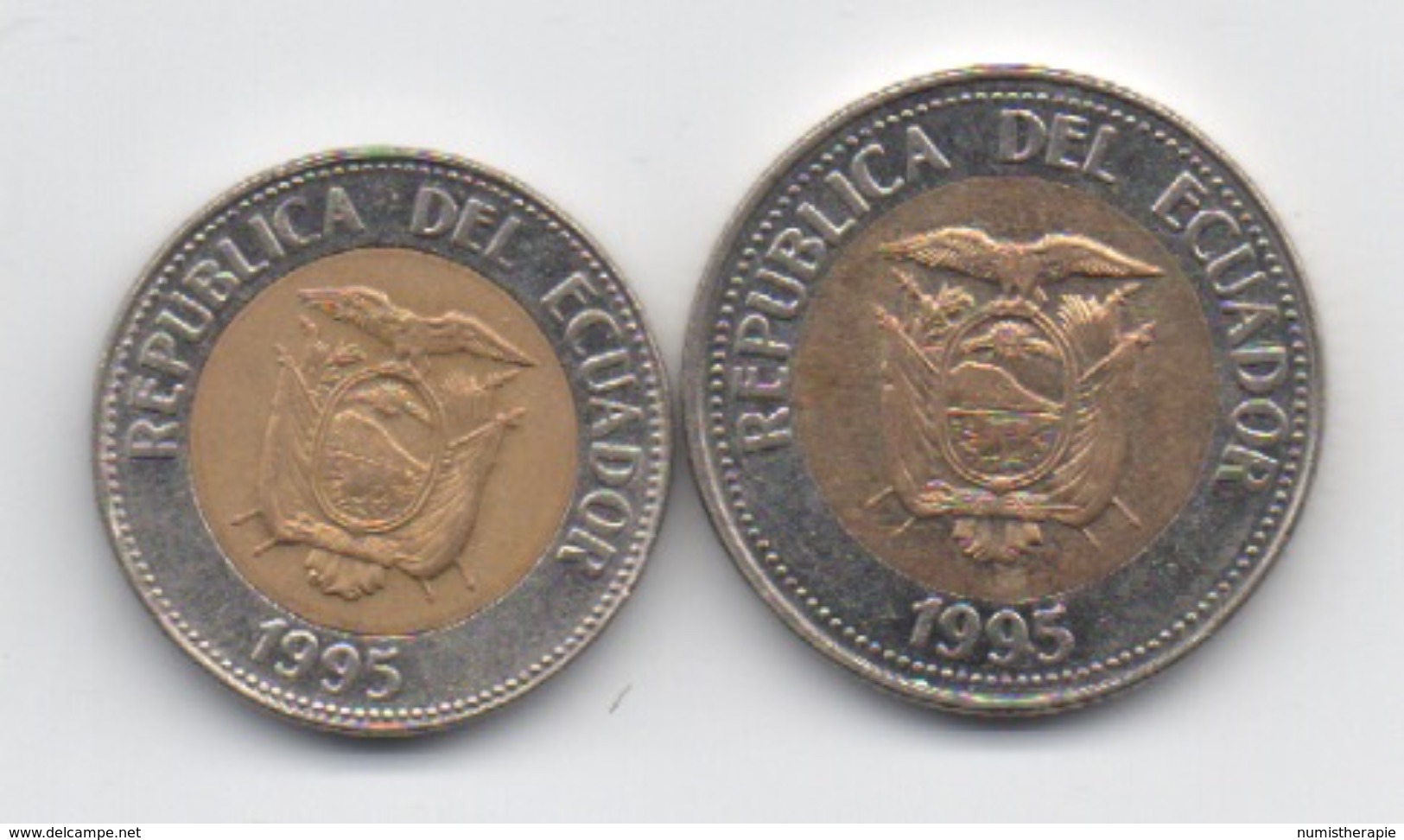 Equateur : Lot De 2 Pièces BIMETAL : 100 Sucres 1995 & 500 Sucres 1995 - Ecuador