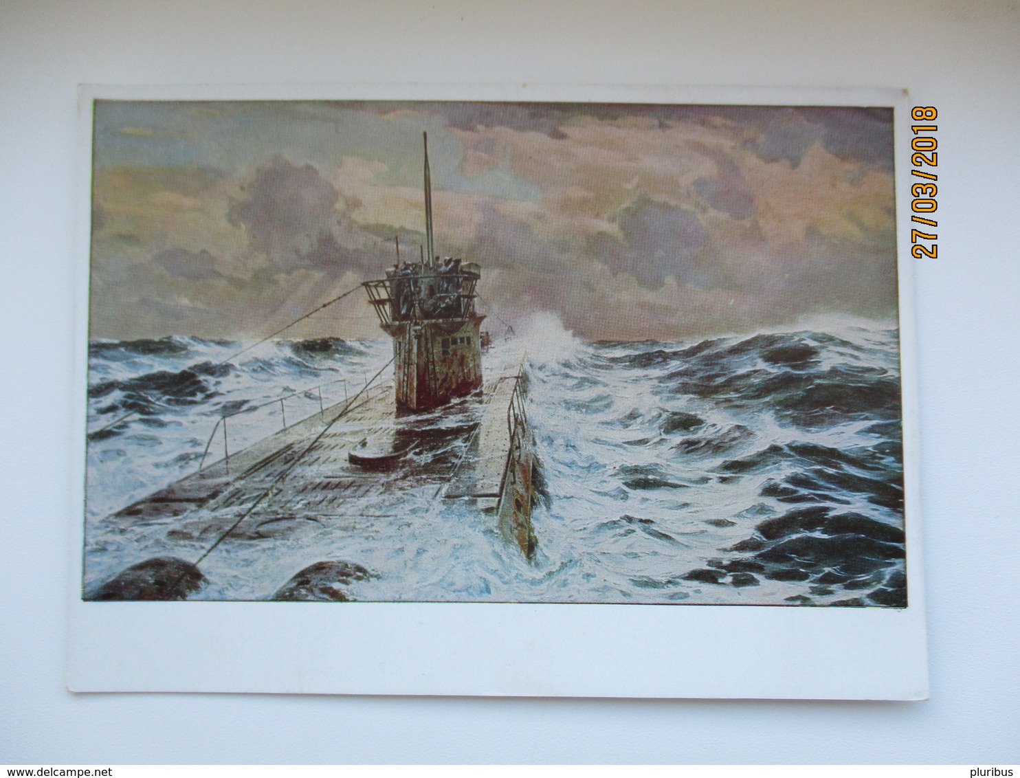 GERMAN NAZI ERA ART , HDK 173 , U-BOOT , SUBMARINE , 0 - Paintings