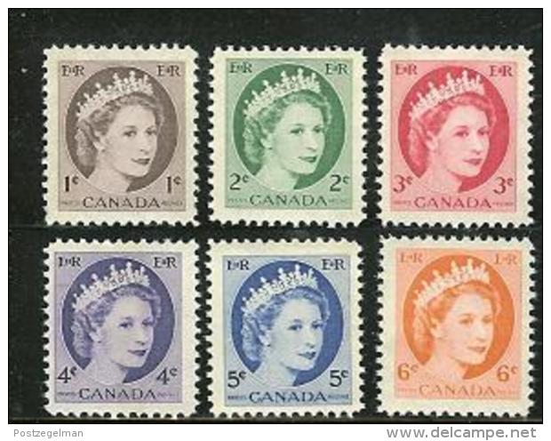CANADA, 1954, Mint Never Hinged Stamp(s), QE II, Michel 290-295, M5427 - Unused Stamps