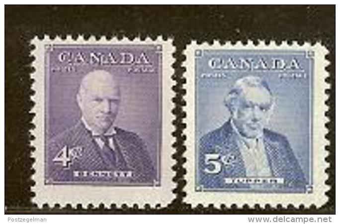 CANADA, 1955, Mint Never Hinged Stamp(s), Prime Ministers, Michel 306-307, M5437 - Unused Stamps