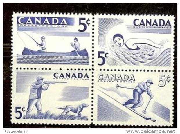 CANADA, 1957, Mint Never Hinged Stamp(s), Outdoor Recreation, Michel 312-315, M5444 - Unused Stamps