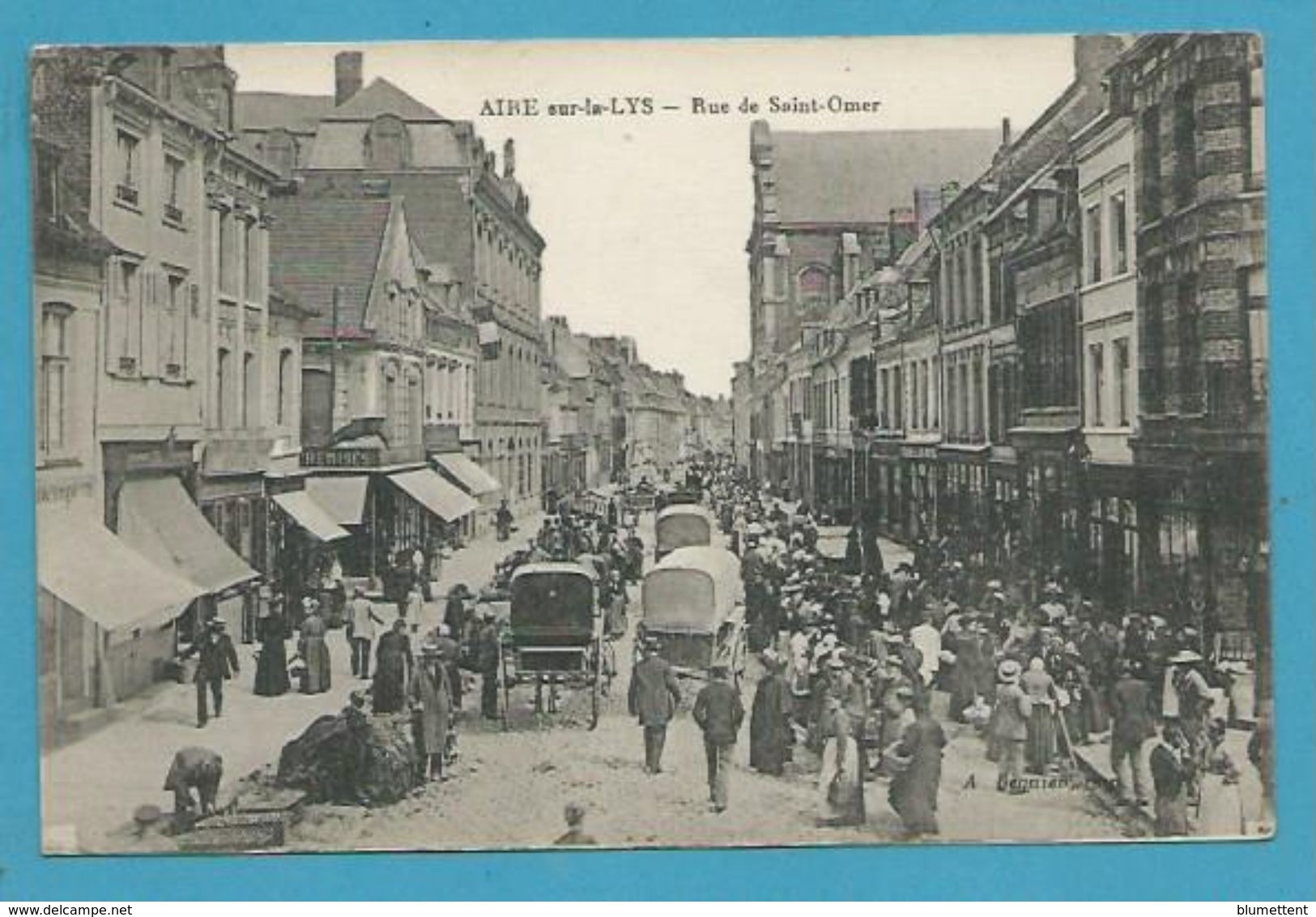 CPA Marchands Ambulants Rue De Saint-Omer Marché AIRE-SUR-LA-LYS 62 - Aire Sur La Lys