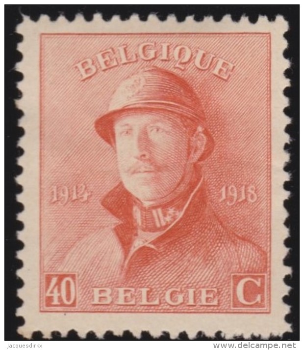 Belgie    .    OBP     .     173     .        (*)       .     Geen Gom      .  /  .     Pas De Gomme - 1919-1920  Re Con Casco
