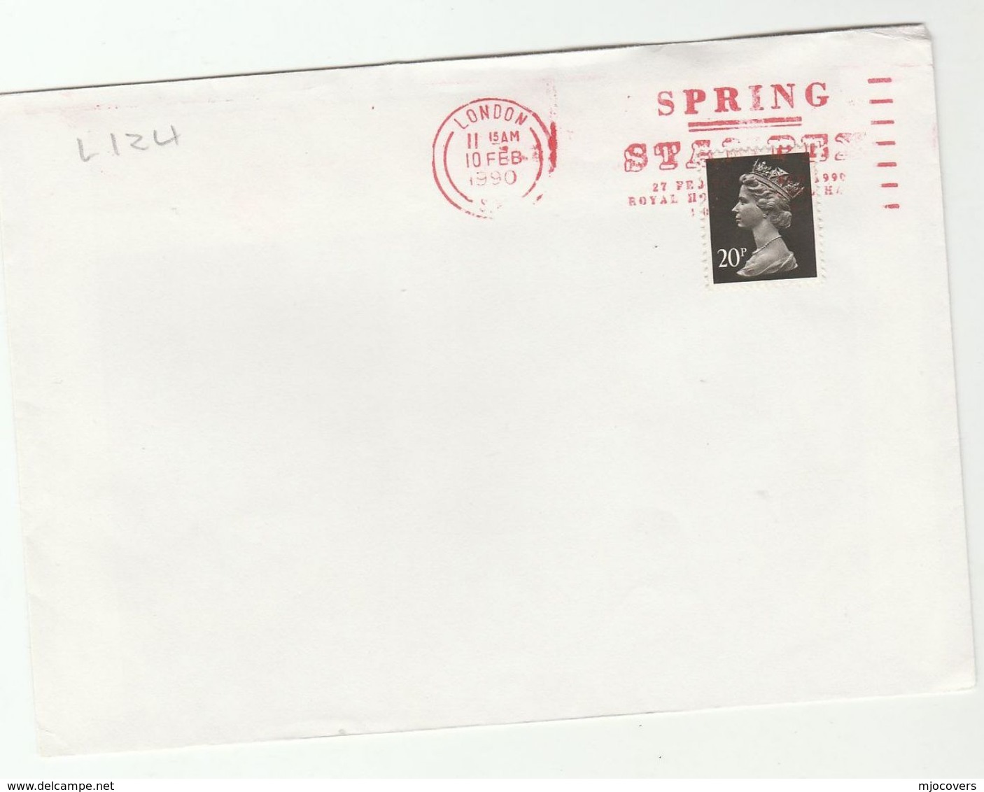 1990 Cover Red Slogan SPRING STAMPEX  Gb Stamps Philatelic Exhibition - Covers & Documents