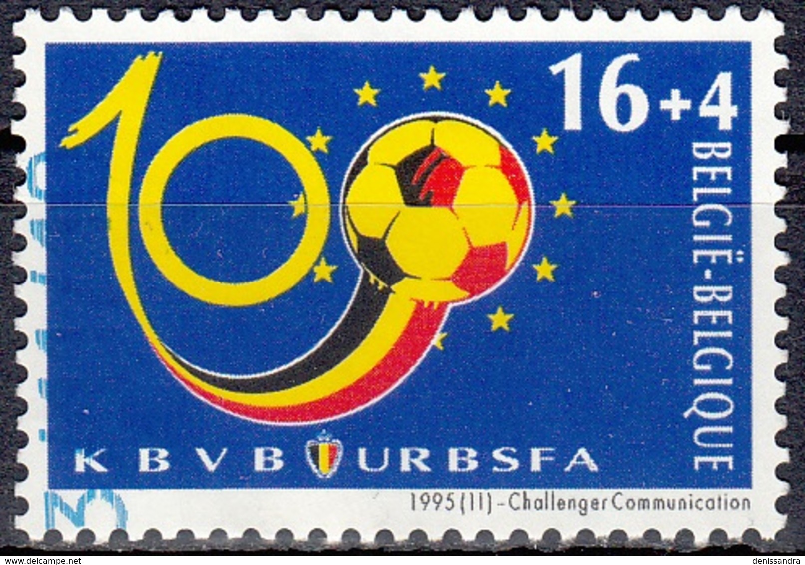 Belgique 1995 COB 2607 O Cote (2016) 1.30 Euro 100 Ans Union De Foot Belge - Used Stamps