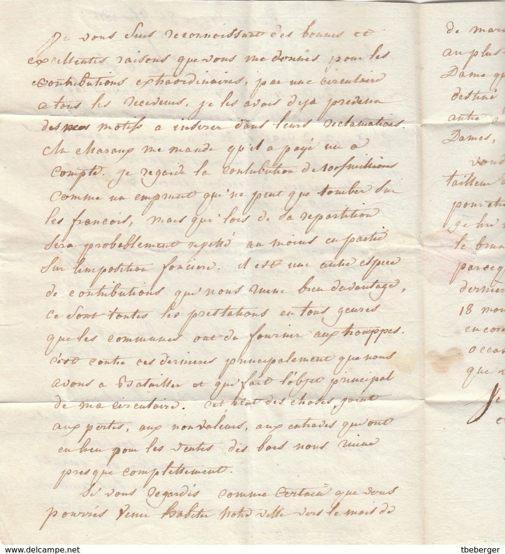 Belgium Belgique France 1815 (26.10.) Entire Letter BRUXELLES To Paris, Four Months After Waterloo, Interesting (q177) - 1815-1830 (Période Hollandaise)