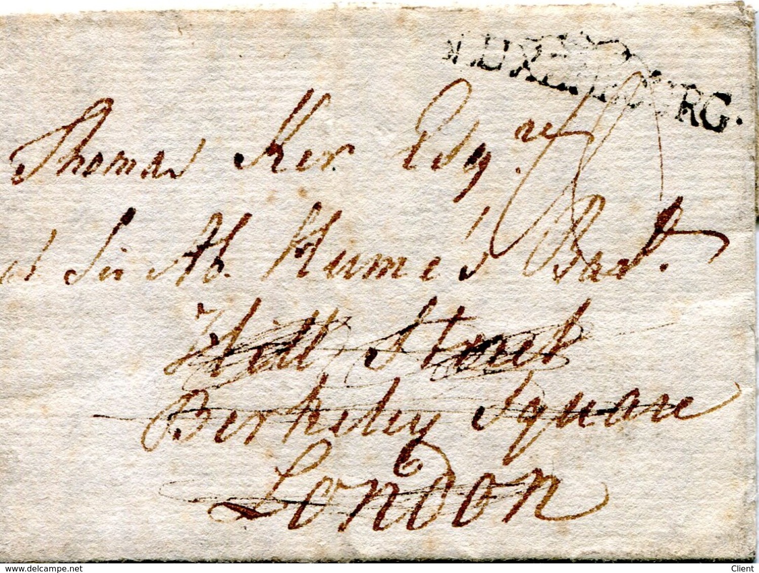 Luxembourg - Lettre Préphilatélie 1793 - Londres - ...-1852 Vorphilatelie