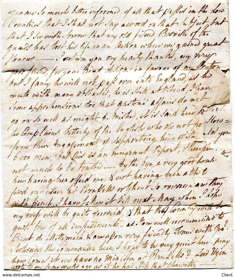 Luxembourg - Lettre Préphilatélie 1793 - Londres - ...-1852 Préphilatélie