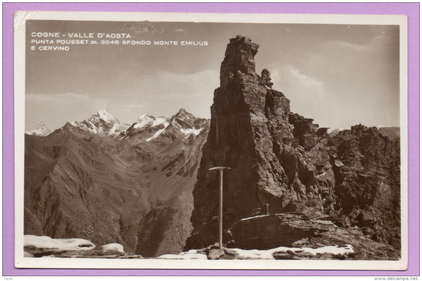 Cogne - Valle D'Aosta Punta Pousset Sfondo Monte Emilius E Cervino - Altri & Non Classificati