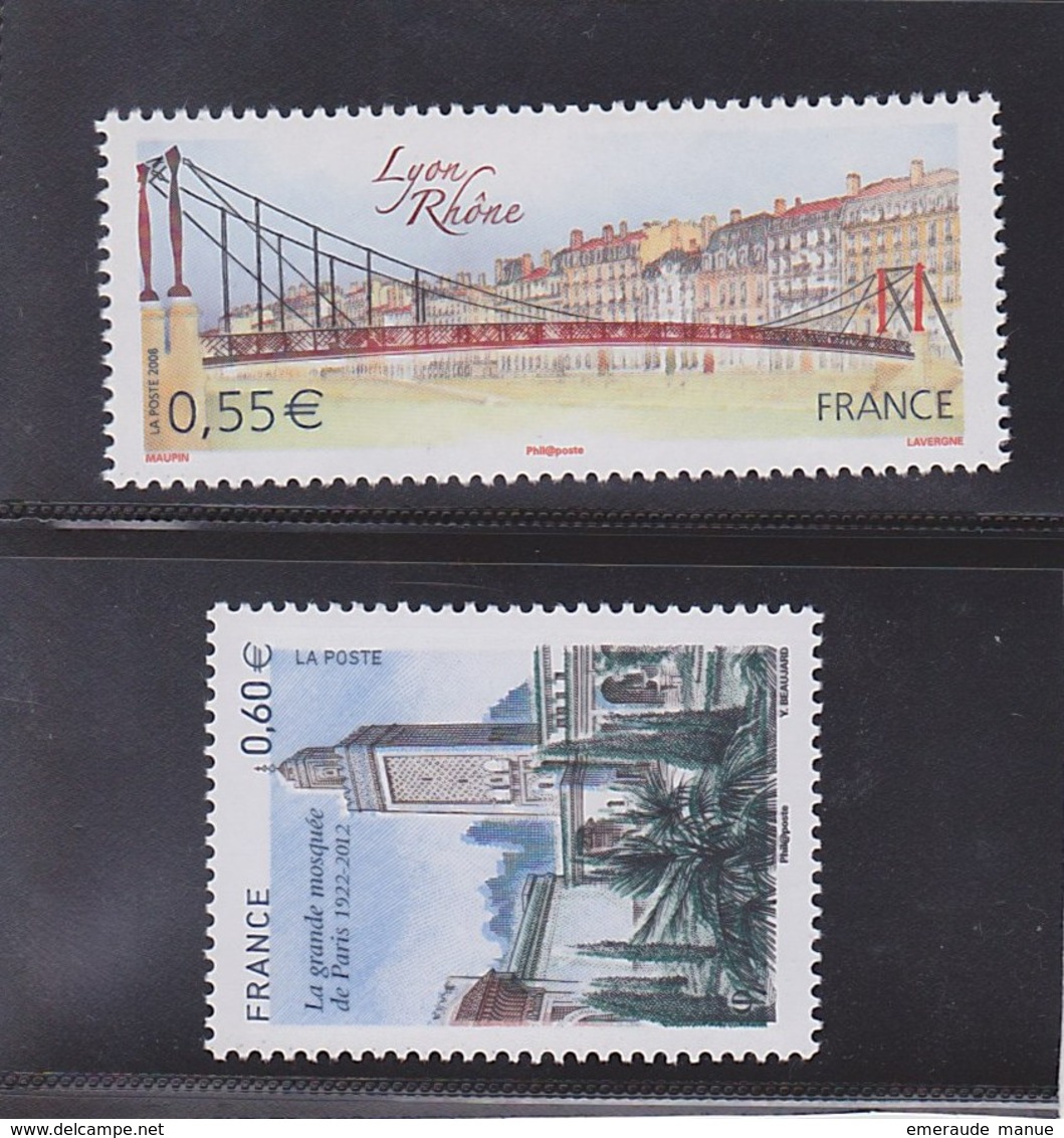 LOT - TIMBRES NEUF - Centenaire De La Grande Mosquée De Paris - N° YT : 4634 Et LYON (Rhône) - N° YT : 4171 - Ungebraucht