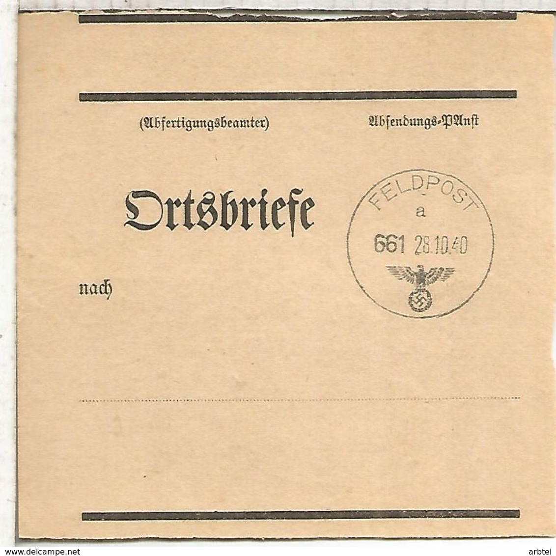 ALEMANIA REICH FELDPOST 1940 CORREO MILITAR ERTSBRIEFE - Cartas & Documentos