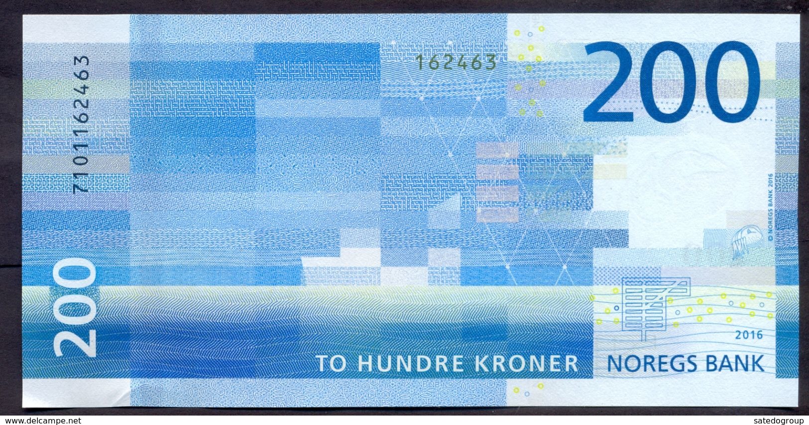 Norway 200 Kroner 2016 UNC P- 55 - Norvège