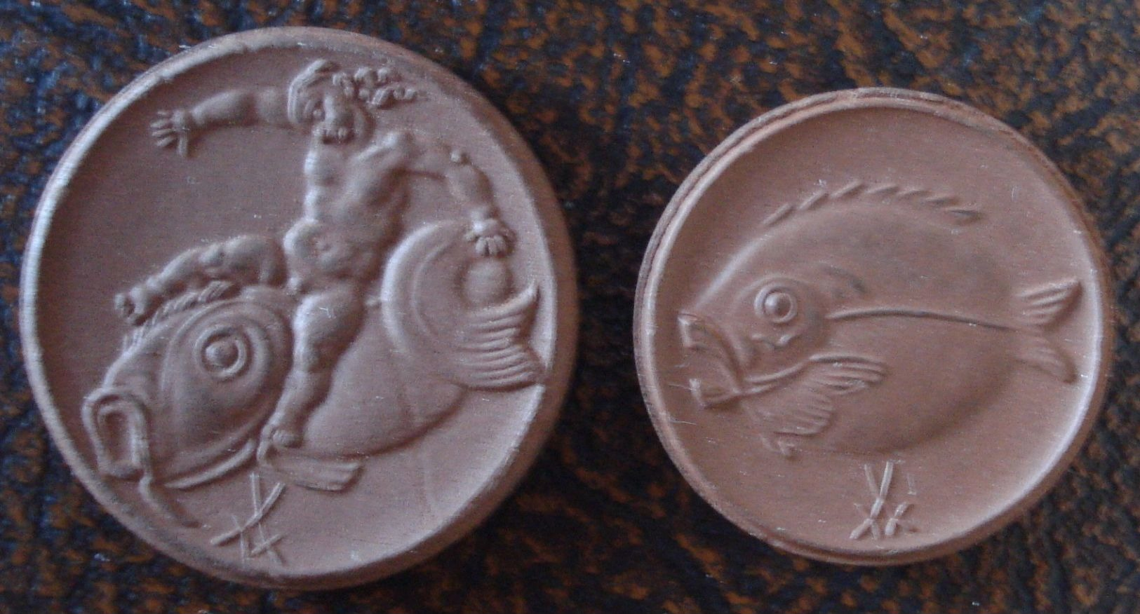(J) GERMAN STATES - BOLDIXIUM: Porcelain Coin Set: 50 Pf And Mark 1921 UNC (1269)  WOOOOW!!! - Otros & Sin Clasificación