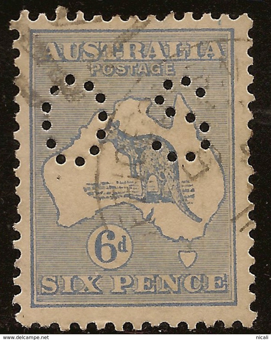 AUSTRALIA 1915 6d Roo Small OS SG O33 U #AIO412 - Service
