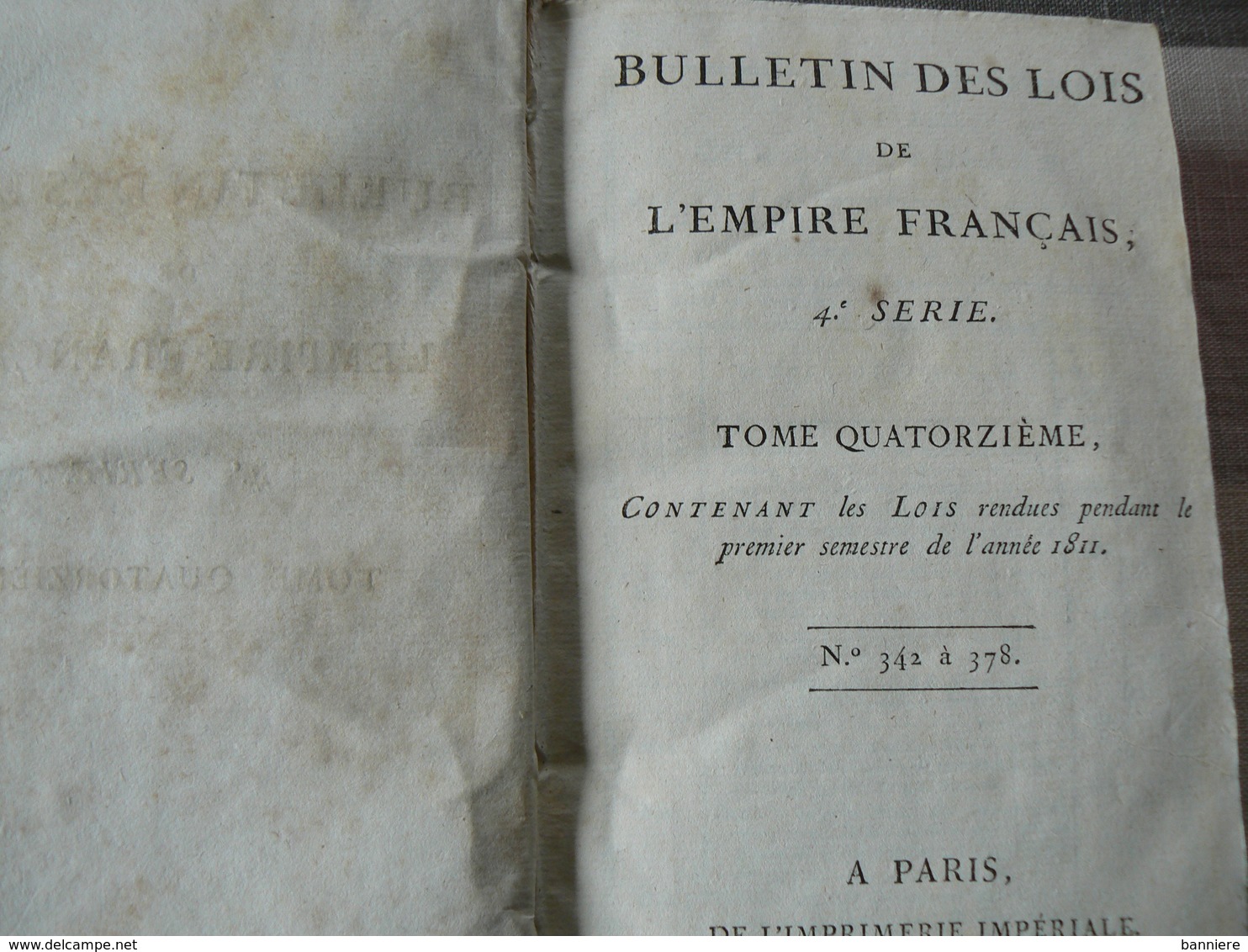 LOI 355 NAPOLEON 1er MESURES POUR L'AMELIORATION DES  BÊTES A LAINE - Décrets & Lois