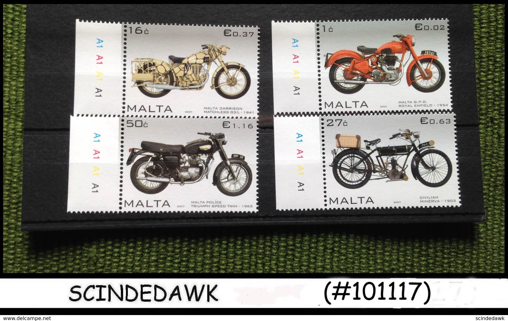 MALTA - 2007 MOTORCYCLE / CYCLE - 4V SET - MINT NH - Auto's