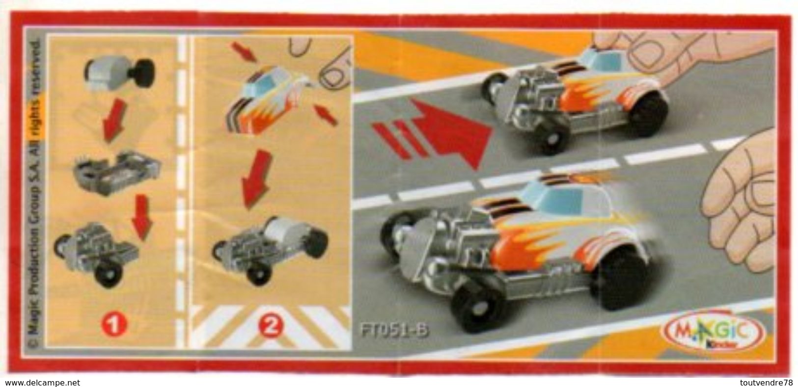 BPZ128 France Ref : FT051B Voitures Hot Rod / Hot Rod Blanc N°62 - Notices