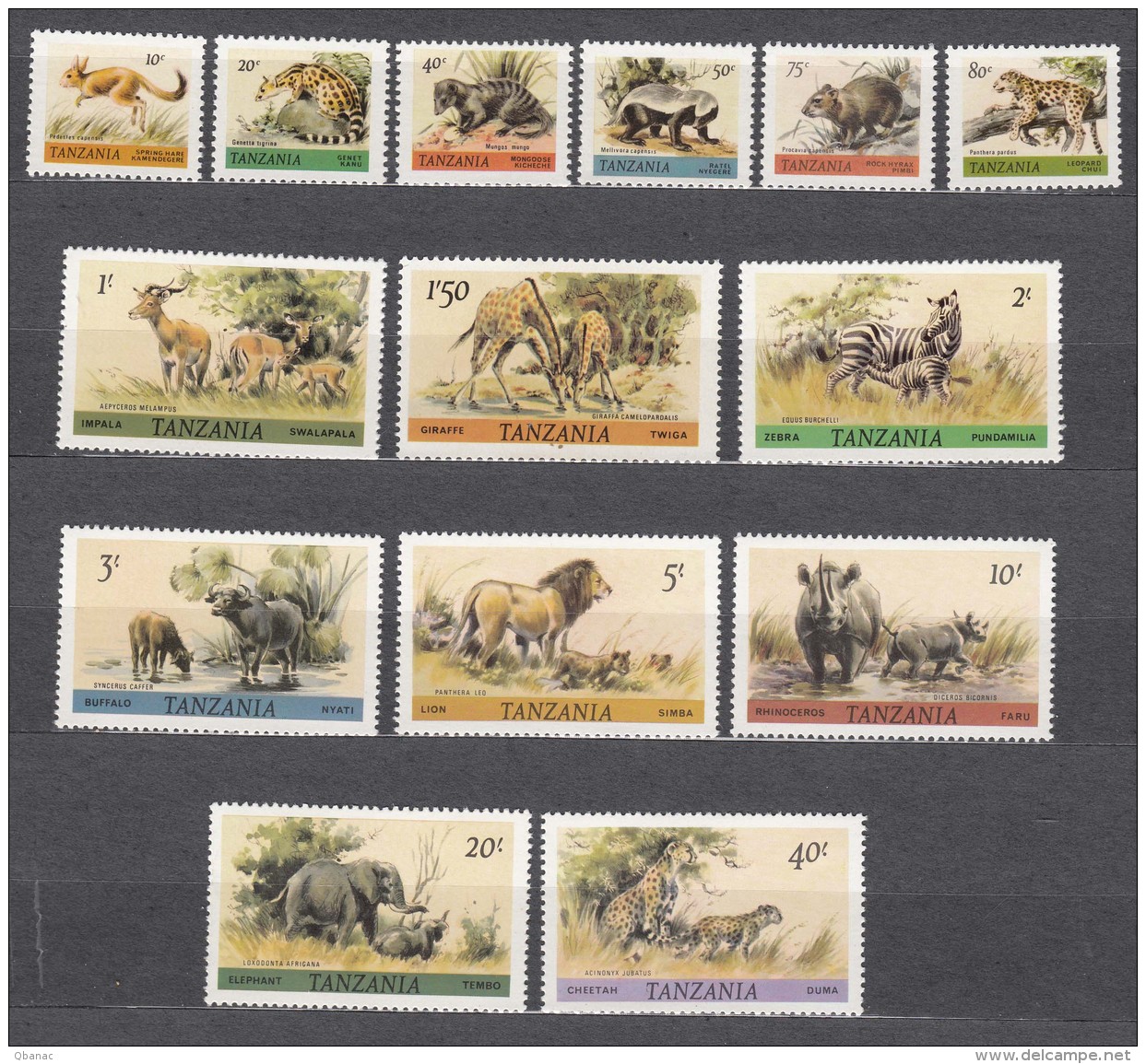 Tanzania Wild Animals 1980 Mi#161-174 Mint Never Hinged - Tanzanie (1964-...)