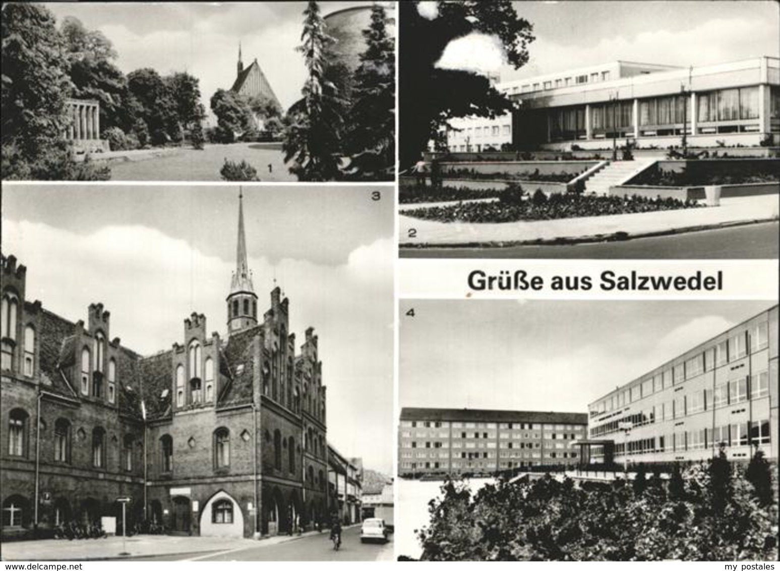 41269940 Salzwedel Burggarten HO Gaststaette Stadt Salzwedel Altstaetter Rathaus - Salzwedel