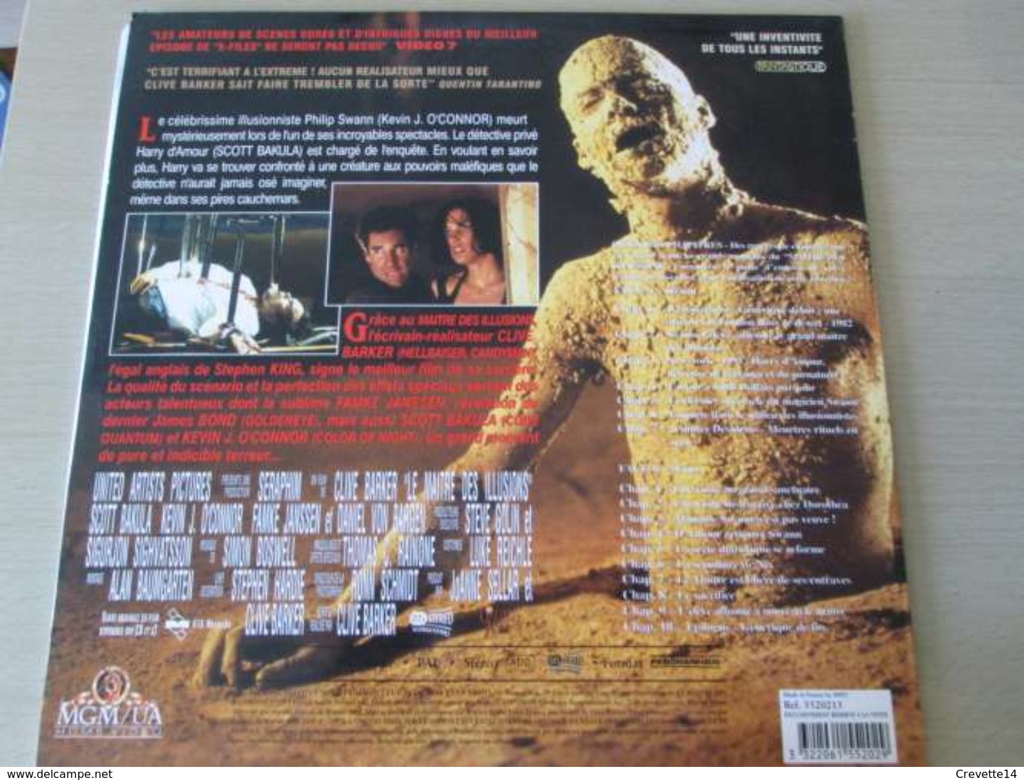 LASER DISC (format 33 Tours , Pas Un Dvd) LE MAITRE DES ILLUSIONS Film De CLIVE BARKER - Sci-Fi, Fantasy