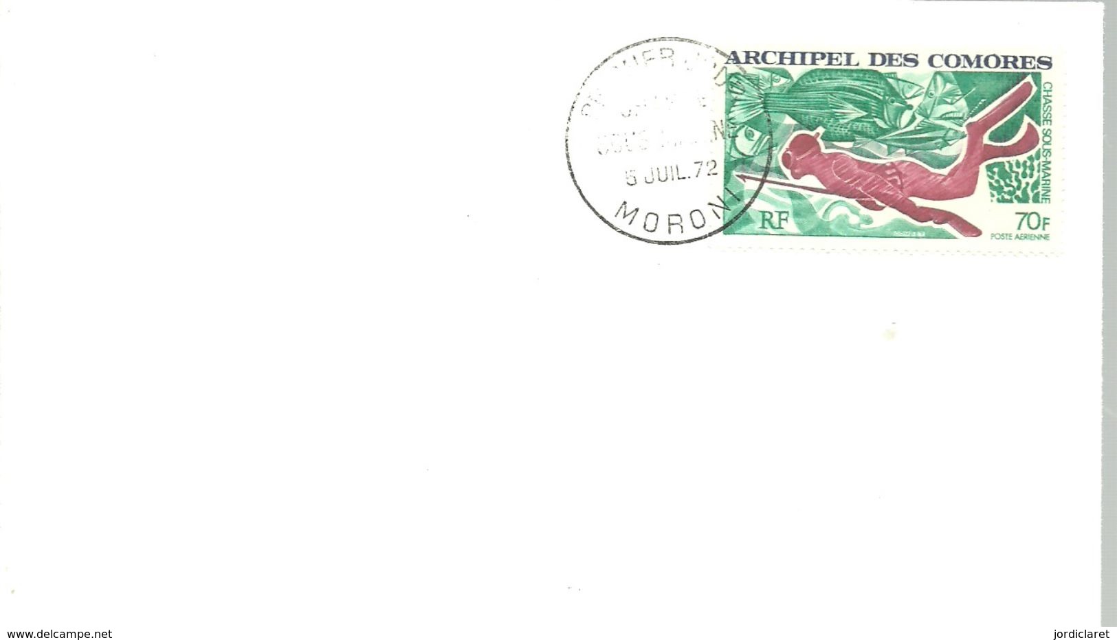 FDC  1972 COMORES - Tauchen