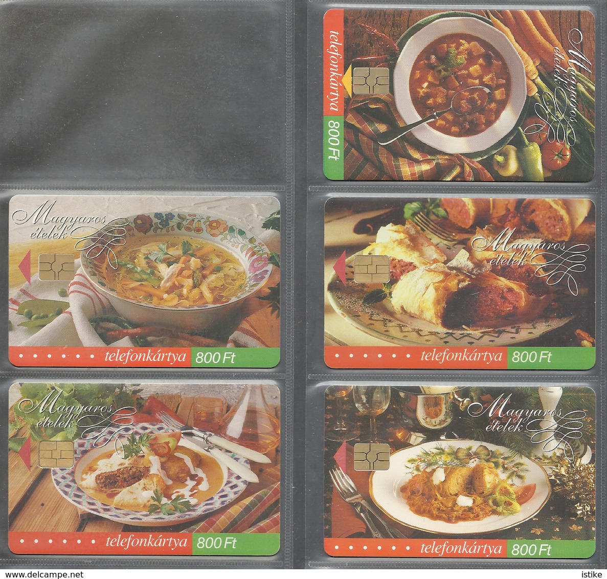 Hungarian Foods, Set Of 5 Cards, 2002. - Lebensmittel