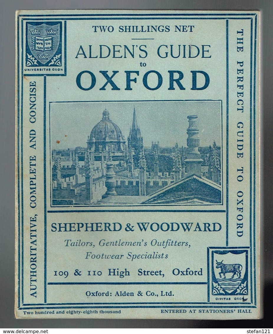 Alden's Guide To Oxford - 1947 ? - 166 Pages 15,2 X 12 Cm - Europe