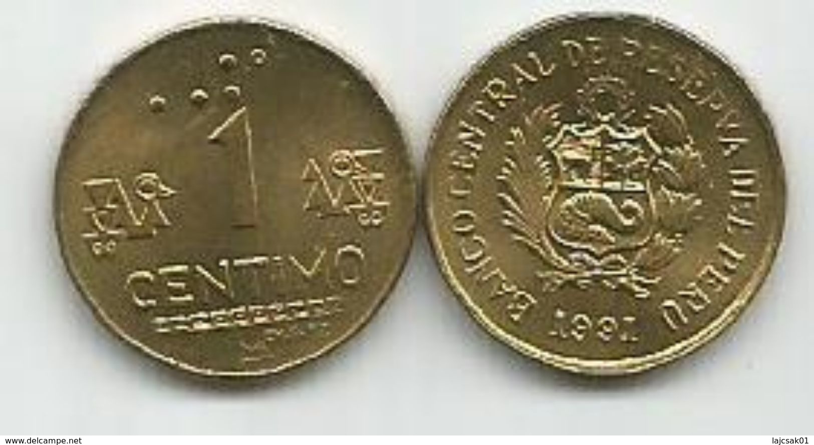 Peru 1 Centimo 1991. KM#303.1 High Grade - Pérou