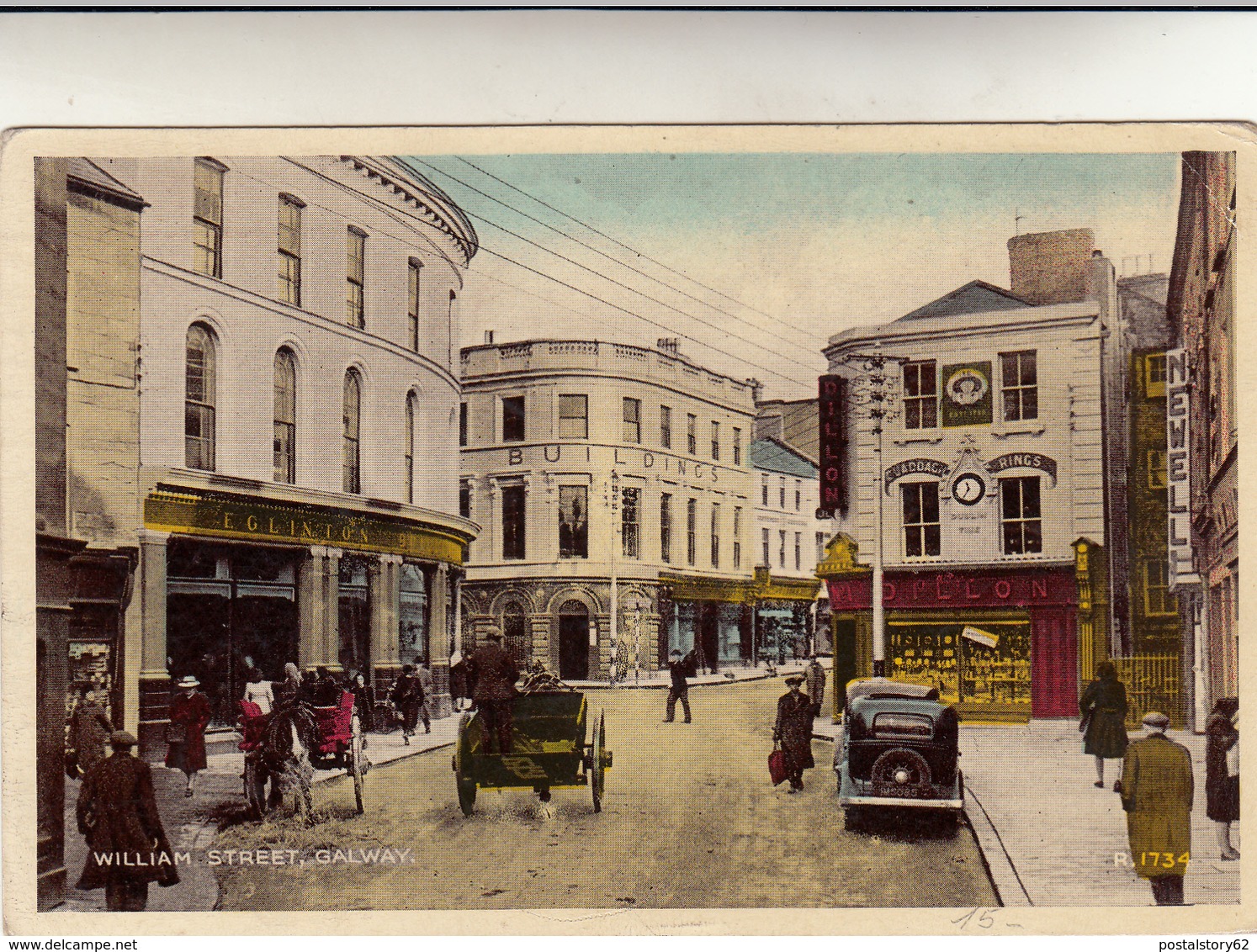 Galway, William Street. Post Card  Anni 40 - Galway