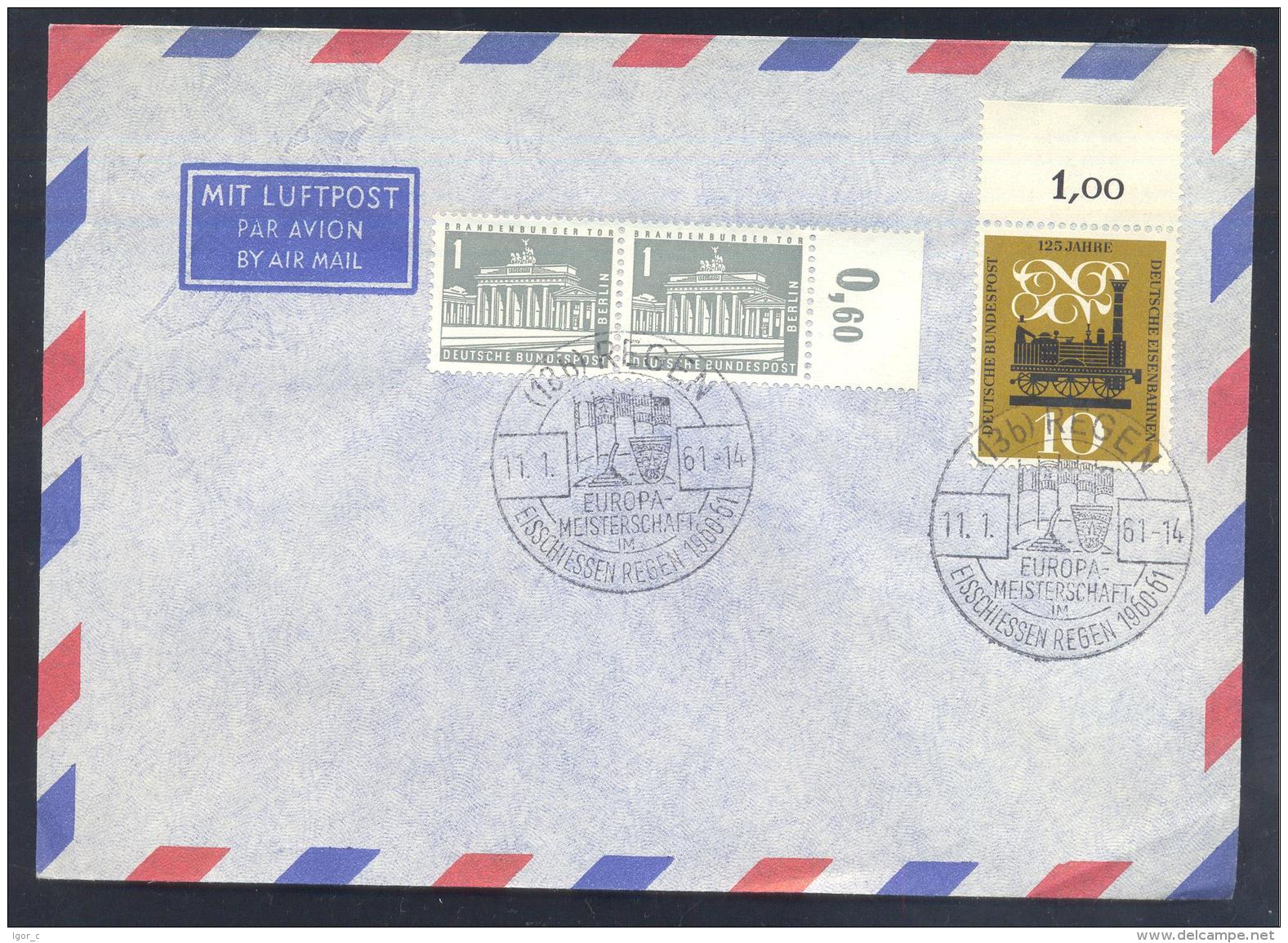 Germany 1994 Air Mail Cover - Curling Eisstock; European Championship 1960-1961 - Other & Unclassified