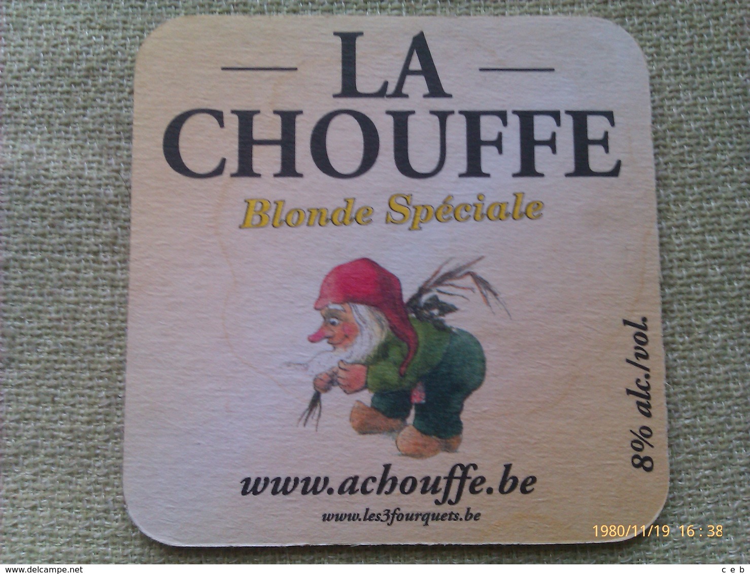 Posavasos Cerveza Chouffe. Bélgica. Años Actuales - Sotto-boccale