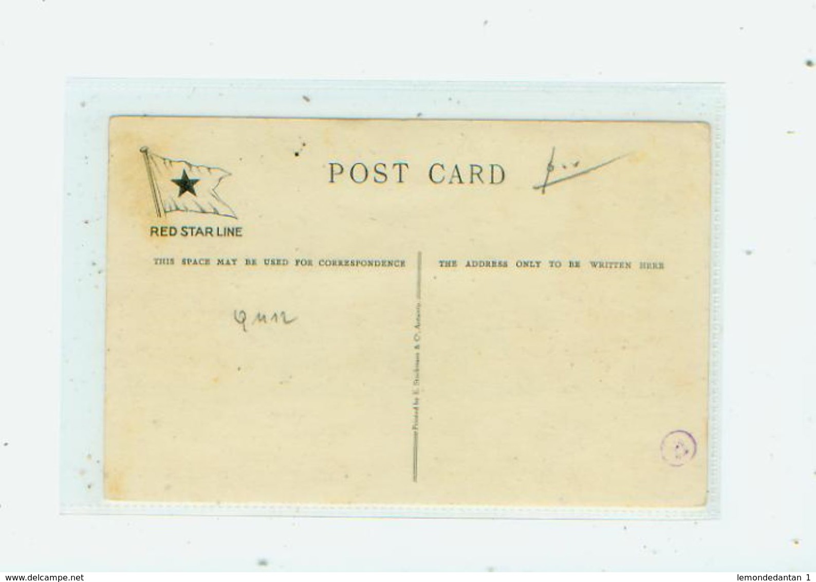 Japan. Card Red Star Line - Autres & Non Classés