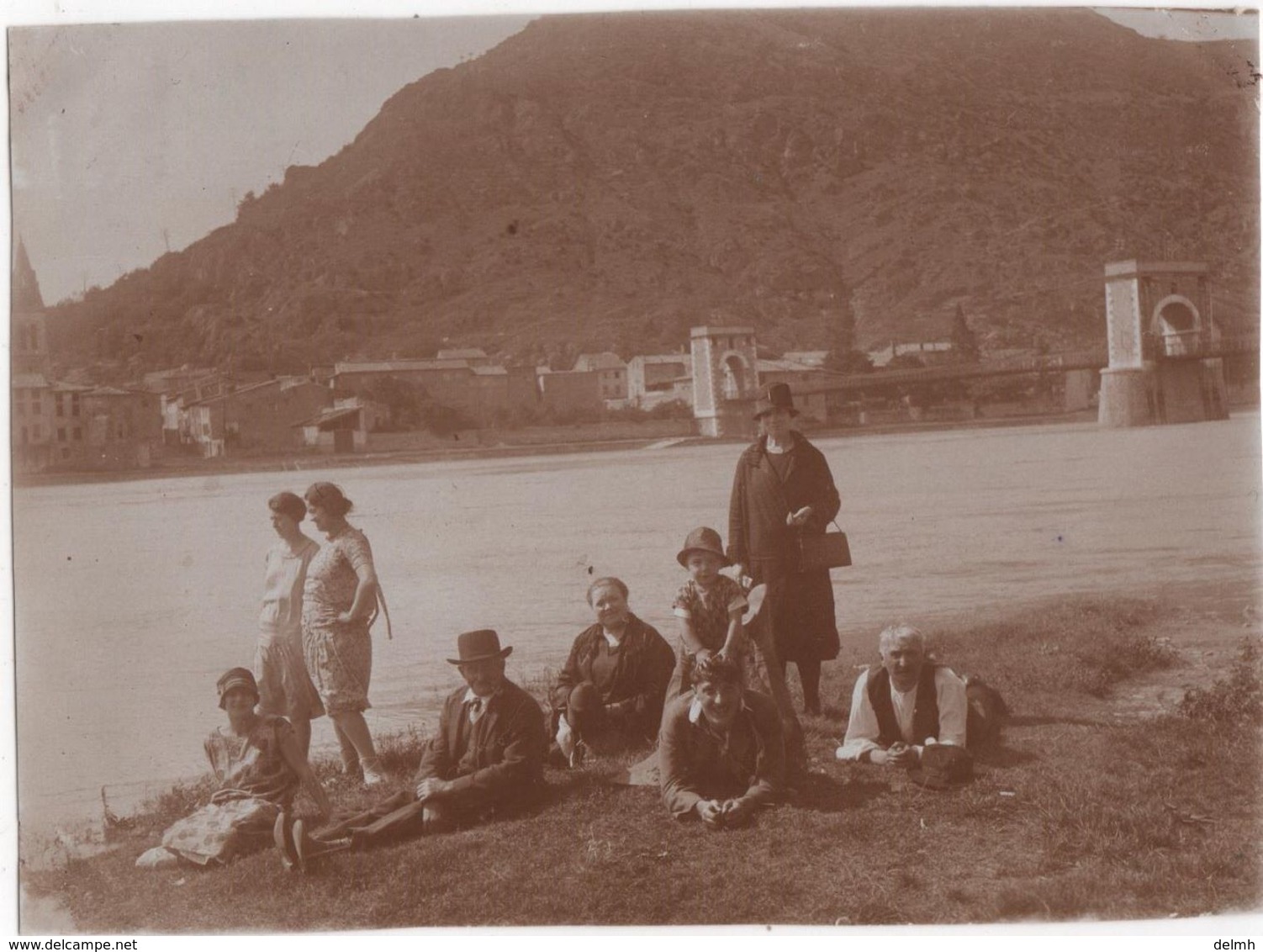 Photo Originale Années 20 Ardèche Drôme ANDANCETTE Au Bord Du Rhône - Lieux